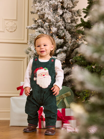Santa Corduroy Overalls by Mudpie - TULLABEE
