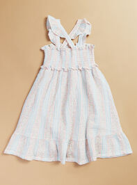 Vivian Floral Smocked Ruffle Dress Detail 3 - TULLABEE