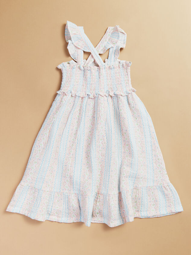 Vivian Floral Smocked Ruffle Dress Detail 3 - TULLABEE