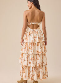 Fleur Floral Midi Dress Detail 4 - TULLABEE