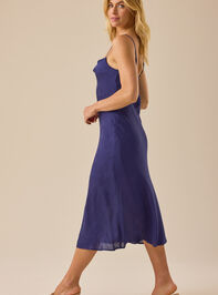 Eva Satin Midi Dress Detail 3 - TULLABEE