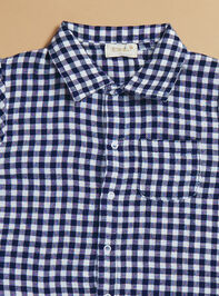 Levi Button Down Polo and Short Set Detail 2 - TULLABEE