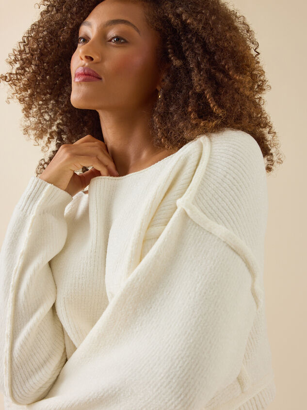 Paulina Boatneck Chenille Sweater Detail 3 - TULLABEE
