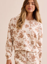 Twirl Toile Supersoft Crewneck Detail 2 - TULLABEE
