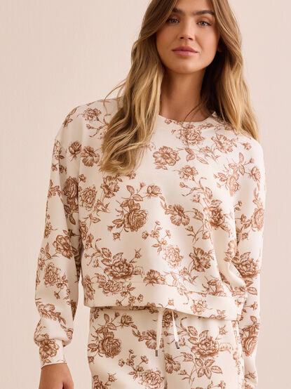 Twirl Toile Supersoft Crewneck - TULLABEE