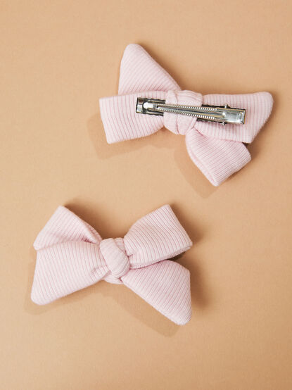 Pink Bow Clip Pack - TULLABEE