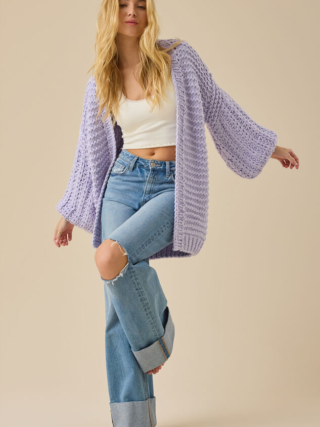 Laurna Handmade Chunky Cardigan Detail 2 - TULLABEE