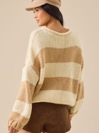 Fawn Striped Sweater Detail 6 - TULLABEE