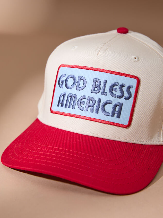 God Bless America Trucker Hat Detail 2 - TULLABEE