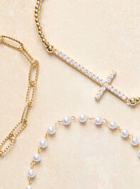 18K Gold Cross Bracelet Set - TULLABEE