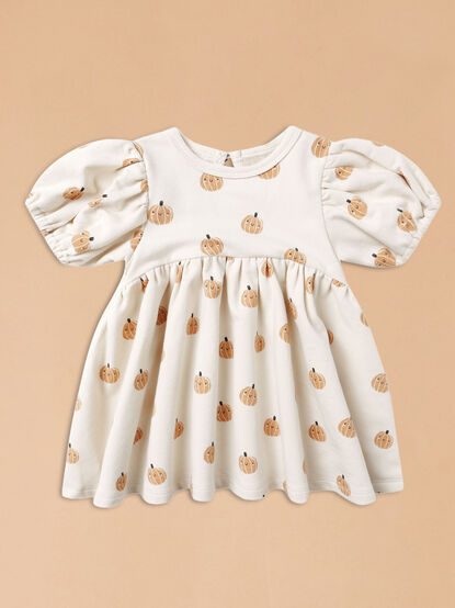 Smiley Pumpkin Babydoll Dress by Quincy Mae - TULLABEE