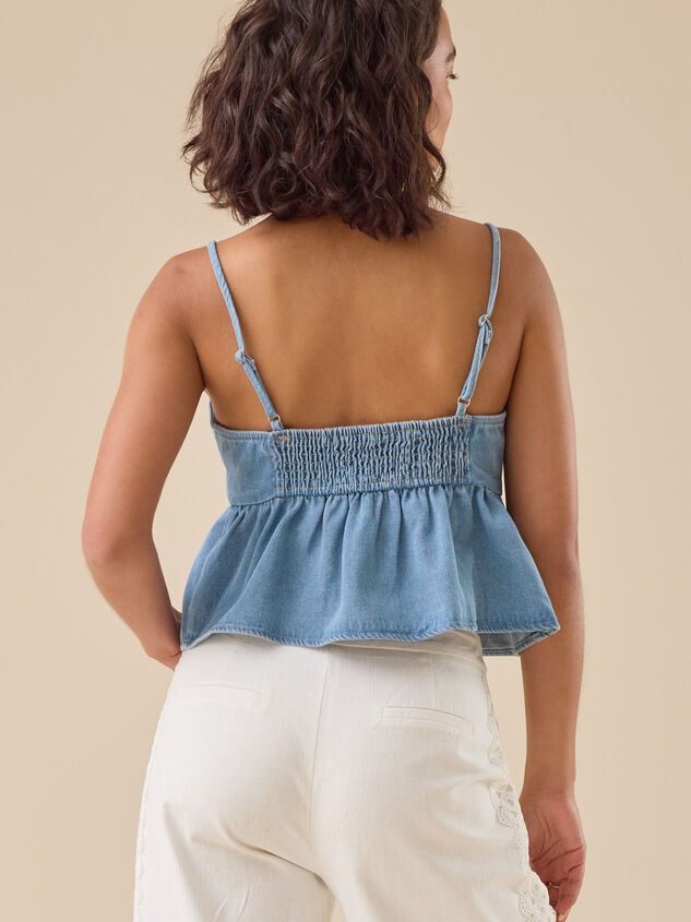 Lakin Babydoll Bow Strap Tank Detail 3 - TULLABEE