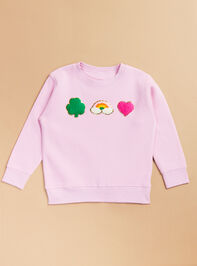 Lucky Charm Patch Sweatshirt Detail 2 - TULLABEE