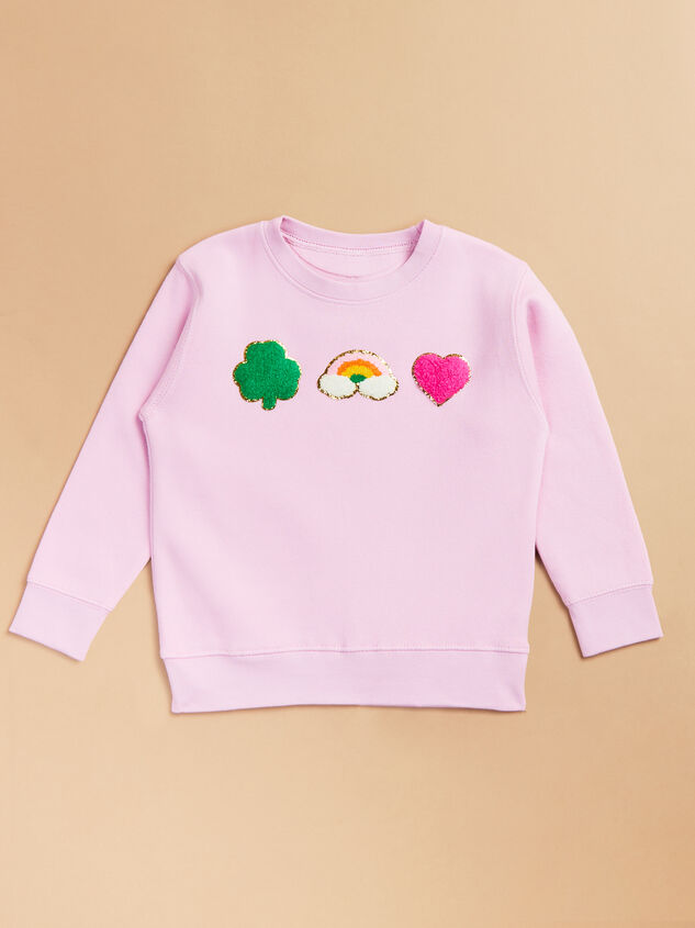 Lucky Charm Patch Sweatshirt Detail 2 - TULLABEE