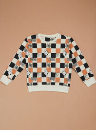 Boo Checkered Sweatshirt - TULLABEE