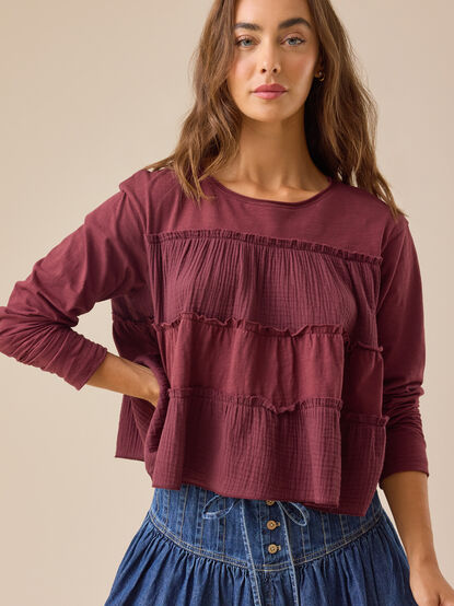 Lila Tiered Babydoll Top - TULLABEE
