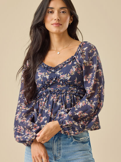 Phoebe Ruffle Babydoll Top - TULLABEE