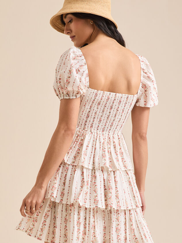 Whittney Floral Mini Dress Detail 5 - TULLABEE