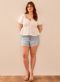 Beryl Poplin Babydoll Top Detail 2 - TULLABEE