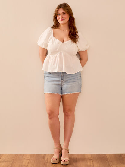 Beryl Poplin Babydoll Top - TULLABEE
