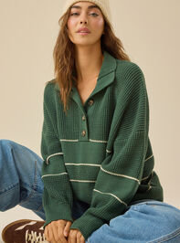 Kalea Quarter Button Sweater - TULLABEE