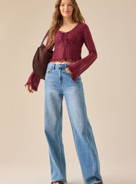 Boston Bell Sleeve Lace Top Detail 2 - TULLABEE