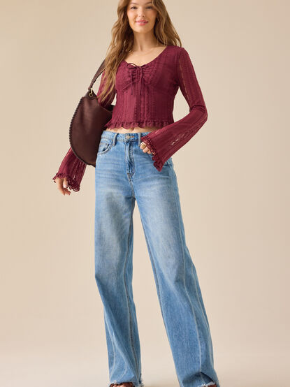 Boston Bell Sleeve Lace Top - TULLABEE