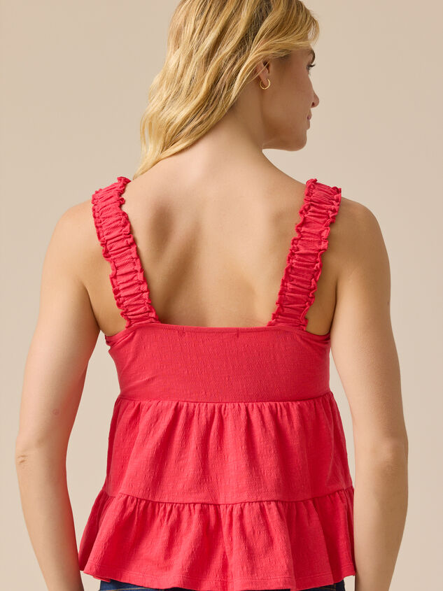 Shelby Tiered Babydoll Tank Detail 4 - TULLABEE