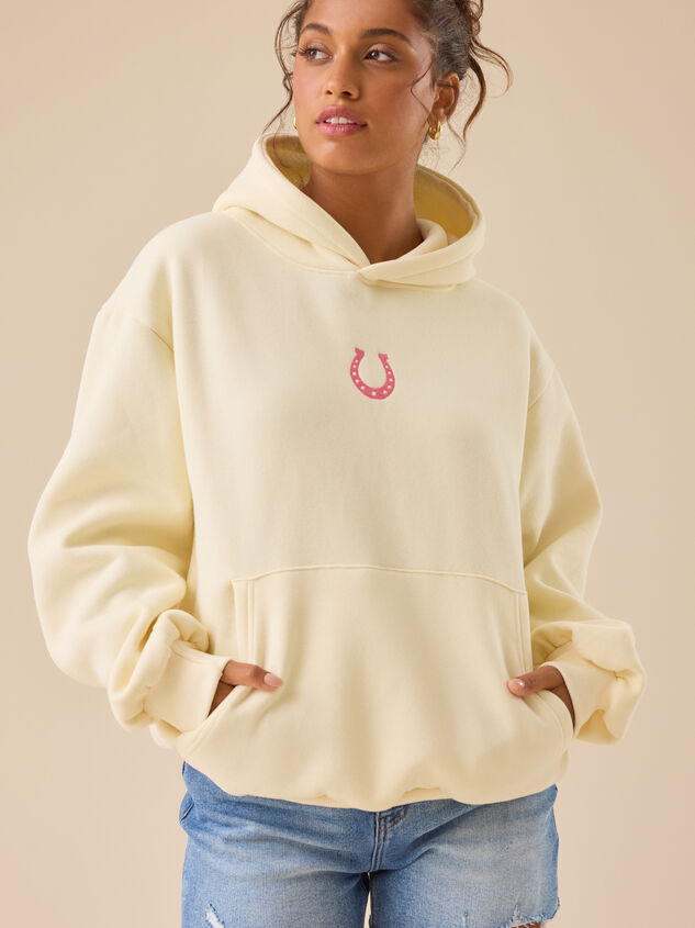 How Lucky Are We Oversized Hoodie Detail 2 - TULLABEE