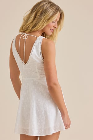 Marley Lace Trim Mini Dress - Altar'd State - 