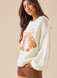 Jessie Boot & Bow Sweater Detail 3 - TULLABEE
