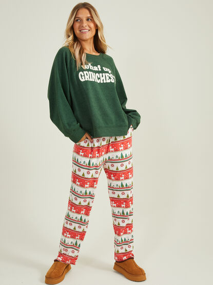 What Up Grinches Adult Sweatshirt - TULLABEE