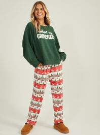 What Up Grinches Adult Sweatshirt Detail 2 - TULLABEE