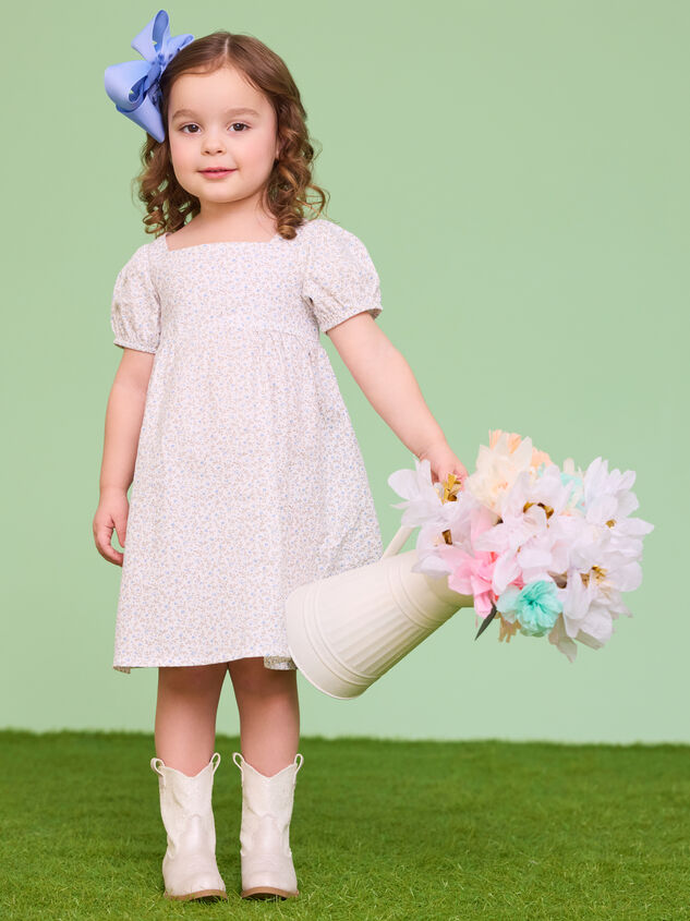 Lillian Floral Mini Dress Detail 3 - TULLABEE