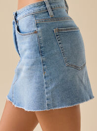 Jinger Denim Mini Skirt Detail 4 - TULLABEE