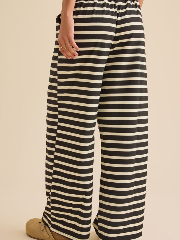 Finley Striped Lounge Pants Detail 5 - TULLABEE