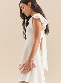 Veronica Flutter Sleeve Dress Detail 3 - TULLABEE