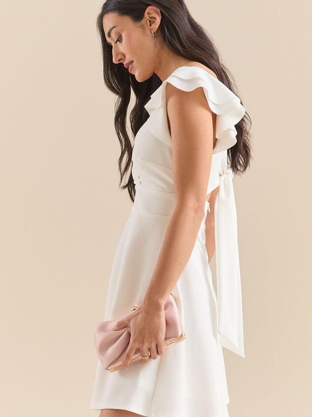 Veronica Flutter Sleeve Dress Detail 3 - TULLABEE