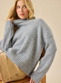 Josie Mock Neck Sweater Detail 5 - TULLABEE