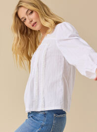 Kate Pleated Button Front Top Detail 4 - TULLABEE