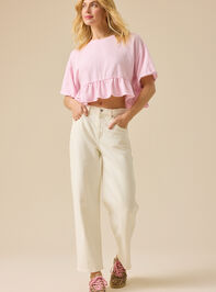 Sabrina Ruffle Babydoll Top Detail 2 - TULLABEE