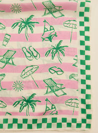Beach Icon Silk Scarf Detail 2 - TULLABEE