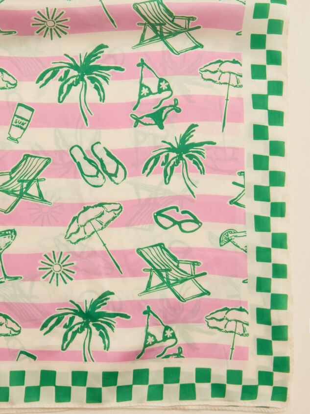 Beach Icon Silk Scarf Detail 2 - TULLABEE