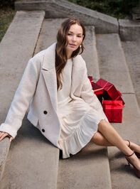 Pallie Wool Textured Peacoat - TULLABEE