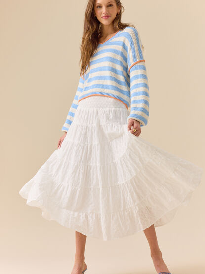 Lynley Tiered Midi Skirt - TULLABEE
