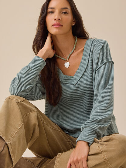 Layne Ribbed Top - TULLABEE