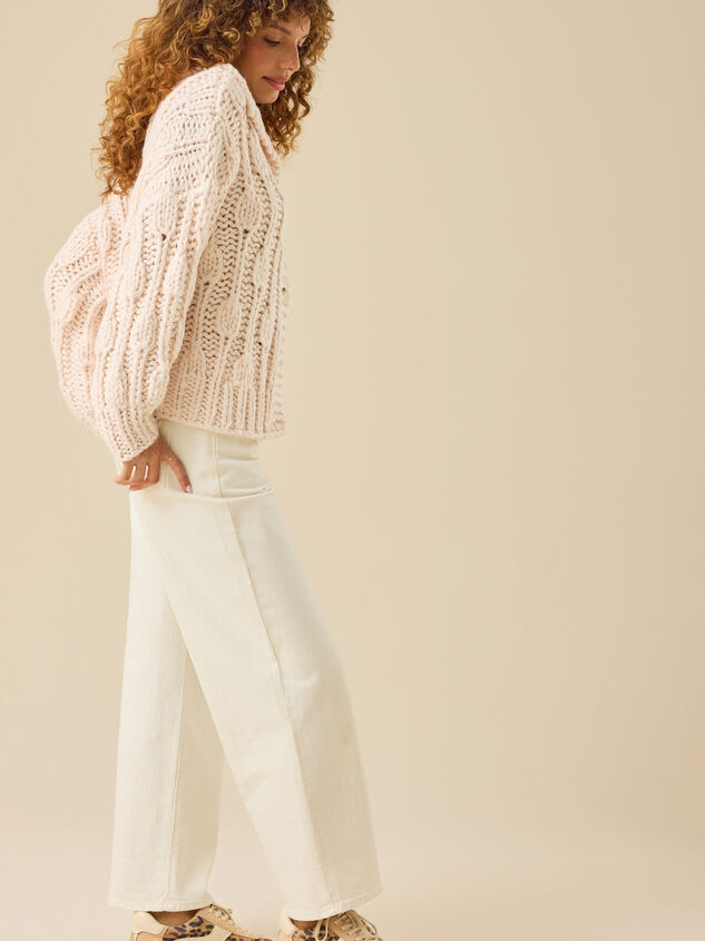 Jacqueline Chunky Cardigan Detail 4 - TULLABEE