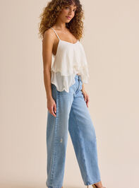 Paityn Ruffle Tie Back Tank Detail 4 - TULLABEE