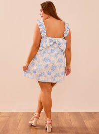 Alexa Floral Mini Dress Detail 2 - TULLABEE