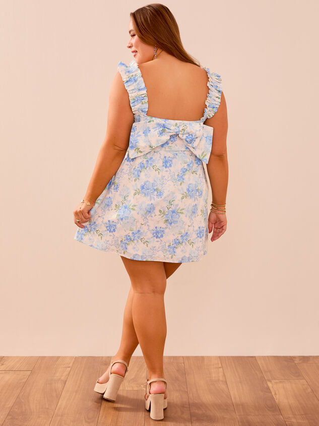 Alexa Floral Mini Dress Detail 2 - TULLABEE